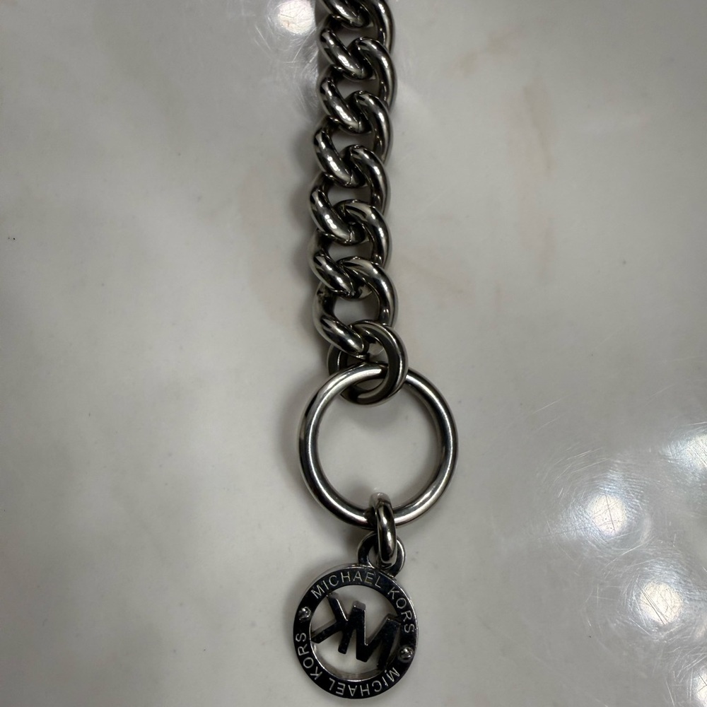 Michael Kors Silver Chain Link Toggle Bracelet - image 2